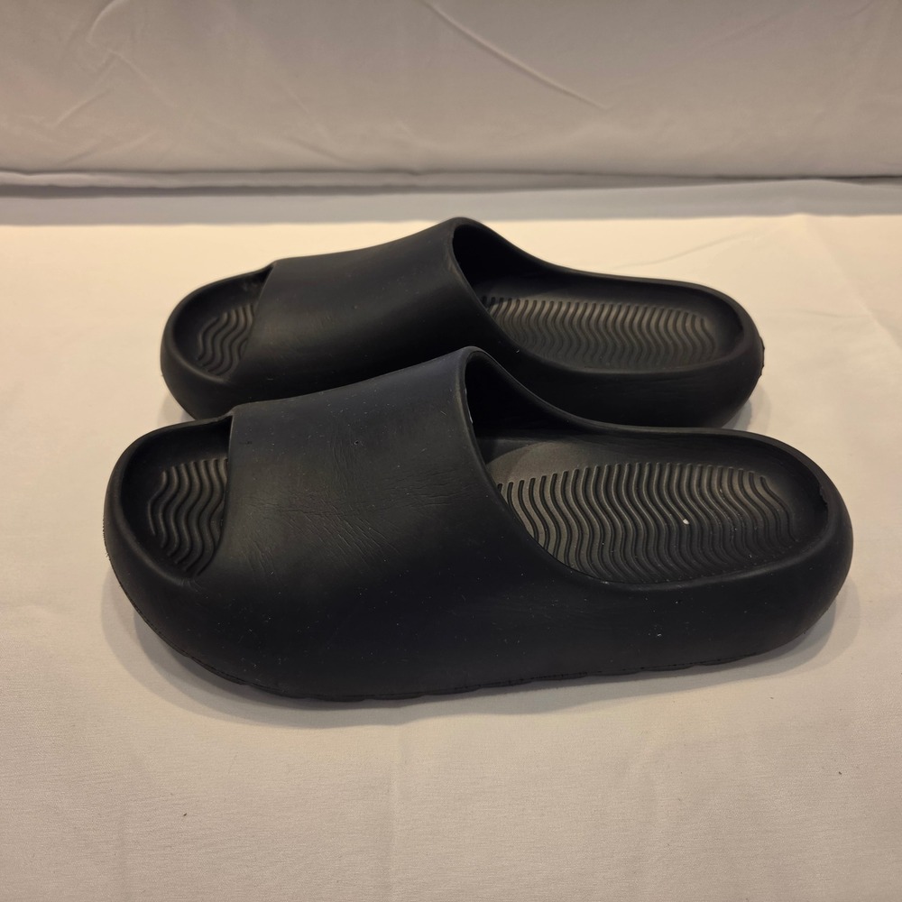 Unbranded Black Foam Cloud Slides Platform Pillow Sandals Men 7 Women 8.5